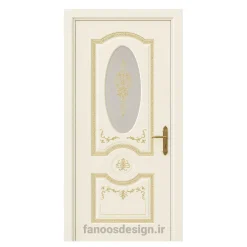 نقاشی ساختمان 7 درب کلاسیک فانوس دیزاین مدل سلطنتی با شیشه تزئینی طلایی