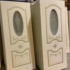 درب کلاسیک فانوس دیزاین مدل سلطنتی با شیشه تزئینی طلایی