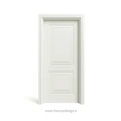 درب MDF سفید کلاسیک مدل دور قاب