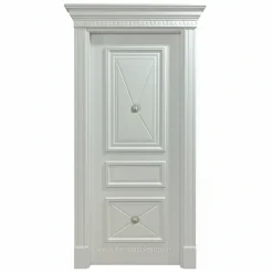 راهنمای انتخاب درب اتاق خواب برای خانههای کوچک و مدرن 5 درب MDF سفید کلاسیک سهقاب مدل رز برجسته کد 30281