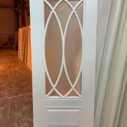 درب اتاق شیشهخور کلاسیک سفید طرح بیضی (MDF رنگ پلییورتان)کد 30608 5 درب اتاق شیشهخور کلاسیک سفید طرح بیضی (MDF رنگ پلییورتان)کد 30608