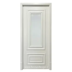 درب سفید کلاسیک با پنل برجسته