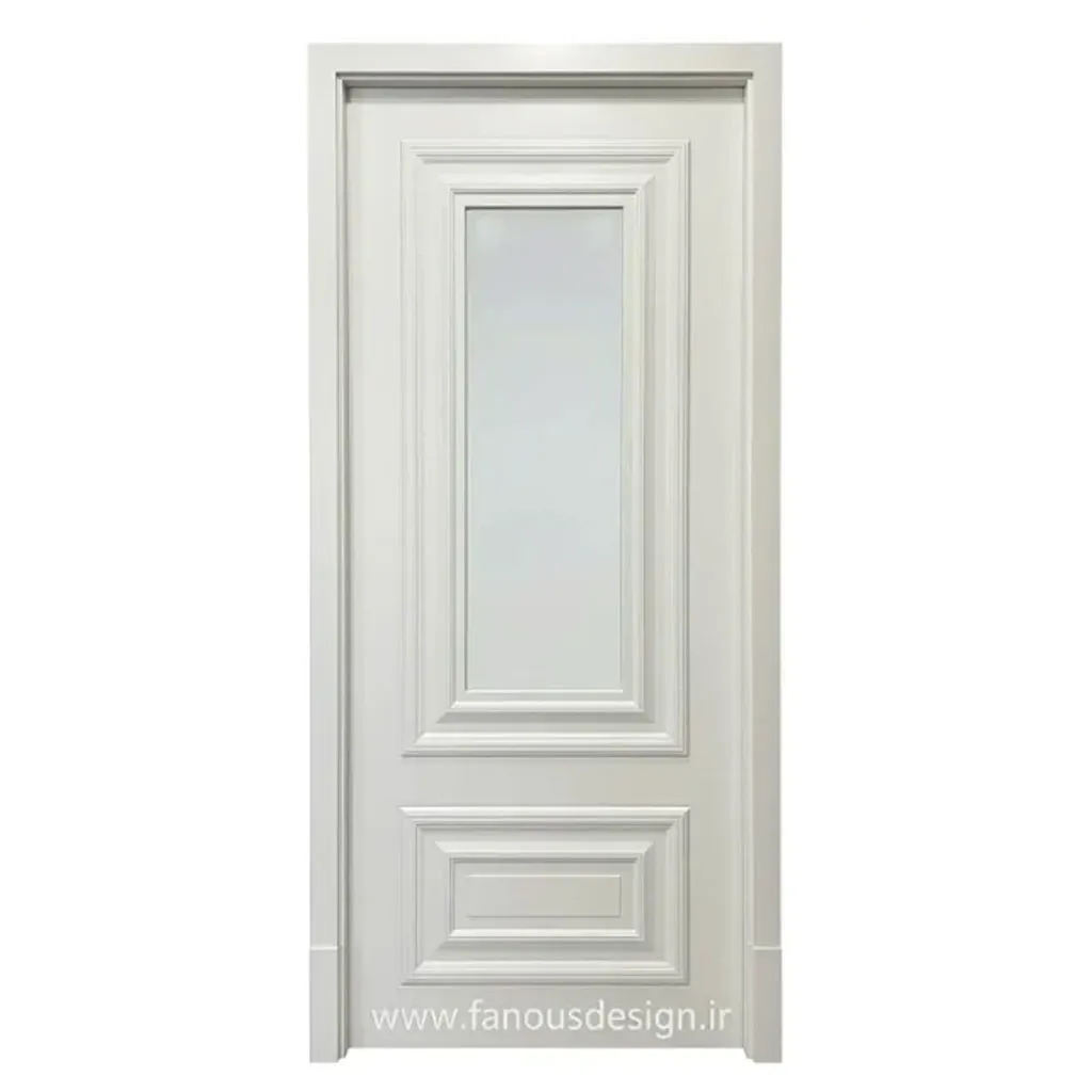 درب سفید کلاسیک با پنل برجسته مدل الگانس کد 30305 1 درب سفید کلاسیک با پنل برجسته