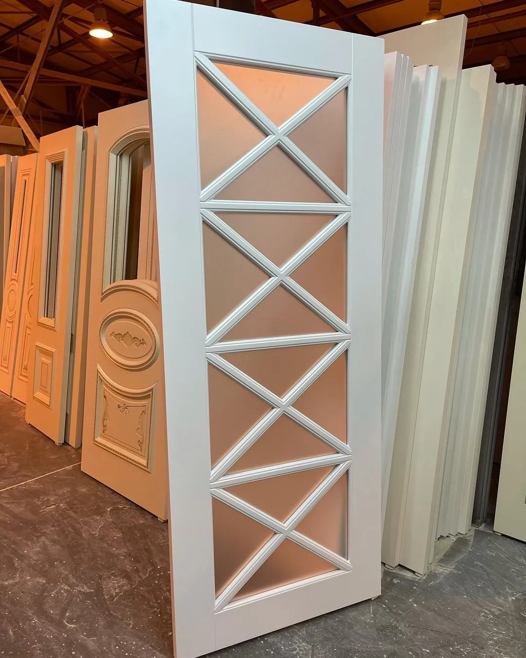 درب اتاق شیشهخور کلاسیک سفید طرح X (MDF رنگ پلییورتان)کد 30606 3 درب اتاق شیشهخور کلاسیک سفید طرح X (MDF رنگ پلییورتان)کد 30606