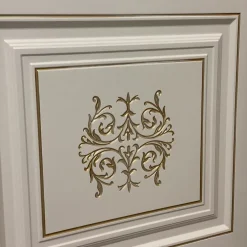 درب کلاسیک سفید طلایی پلی اورتان کد 30726 7 درب کلاسیک سفید طلایی پلی اورتان