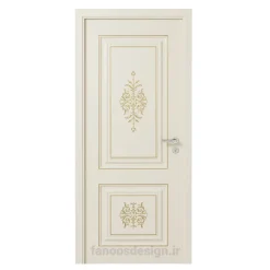 درب کلاسیک سفید طلایی پلی اورتان