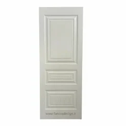 درب اتاقی کلاسیک MDF رنگ سفید مدل سه‌قاب شیاردار