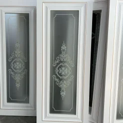 Classic white room door with engraved 6 | فانوس دیزاین تولید کننده انواع درب اتاق ، ضد سرقت، درب ورودی و ضد آل