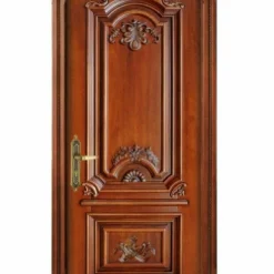 درب چوبی ورودی طراحی هنرمندانه با منبتکاری لوکس کد 30351 3 درب چوبی کلاسیک مدل آتریسا