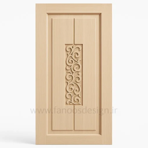 درب چوبی کلاسیک با طرح CNC مرکزی کد 30348
