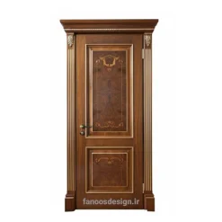 درب تمام چوب کلاسیک با قاب معماری