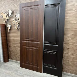 درب اتاقی MDF طرح چوب گردویی مدل دو‌قاب کلاسیک