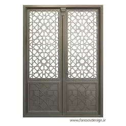 درب مسجدی فلزی گره چینی - کد 30216