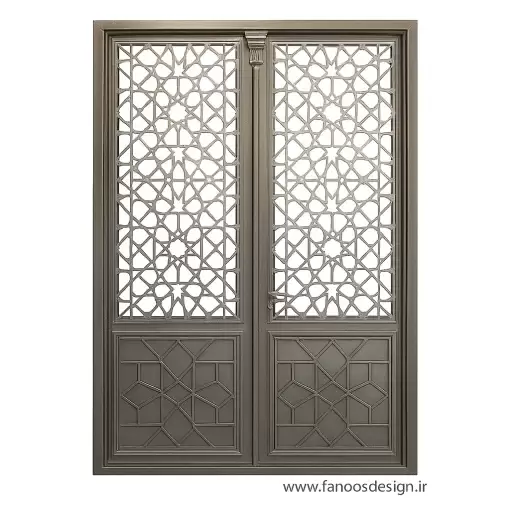 درب مسجدی فلزی گره چینی - کد 30216
