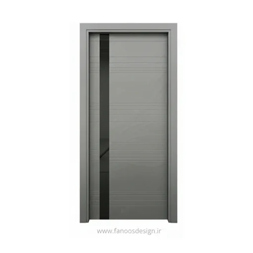 درب MDF طوسی مشکی مدرن طرح شیار افقی