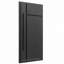 درب حیاط آهنی مدرن مشکی مدل مینیمال با رنگ الکترواستاتیک - کد 30164