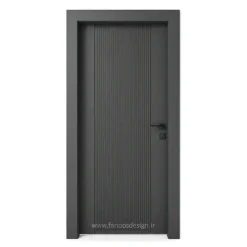 درب اتاقی مشکی مدرن با خطوط عمودی کد 30424