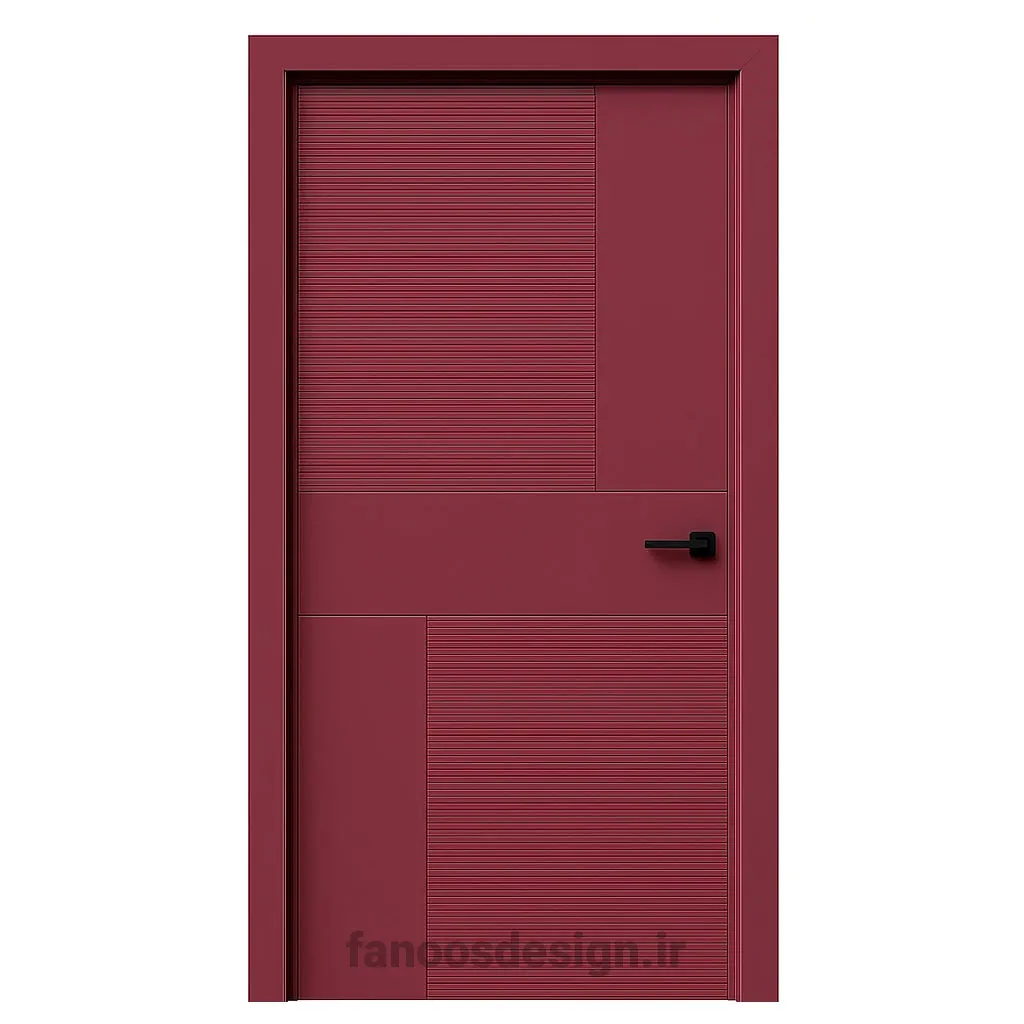 درب مدرن زرشکی شیاردار کد 30654 1 درب مدرن زرشکی شیاردار کد 30654