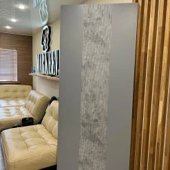 درب مدرن مدل مارکاستون با پنل سنگی و فریم مات طوسی کد 30556 3 درب مدرن مدل مارکاستون