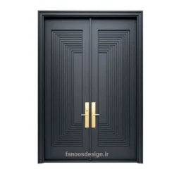 درب دو لنگه مدرن مدل هندسی با دسته طلایی کد 30387