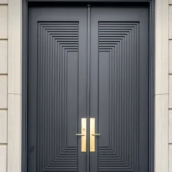 درب دو لنگه مدرن مدل هندسی با دسته طلایی کد 30387 3 درب دو لنگه مدرن مدل هندسی با دسته طلایی