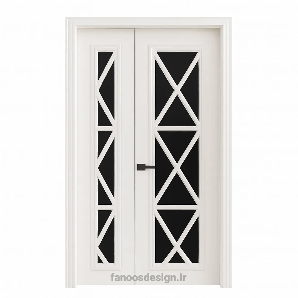 درب ورودی مدرن مدل هندسی سفید مشکی کد 30512 1 درب ورودی مدرن مدل هندسی سفید مشکی کد 30512