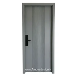 درب داخلی مدرن طوسی با شیار عمودی مدل مینیمال کد 30417