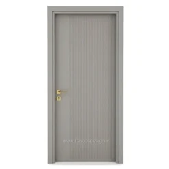 درب اتاقی طوسی مدرن با طرح خطی عمودی کد 30504