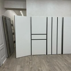 درب داخلی مدرن مدل هندسی سفید مشکی