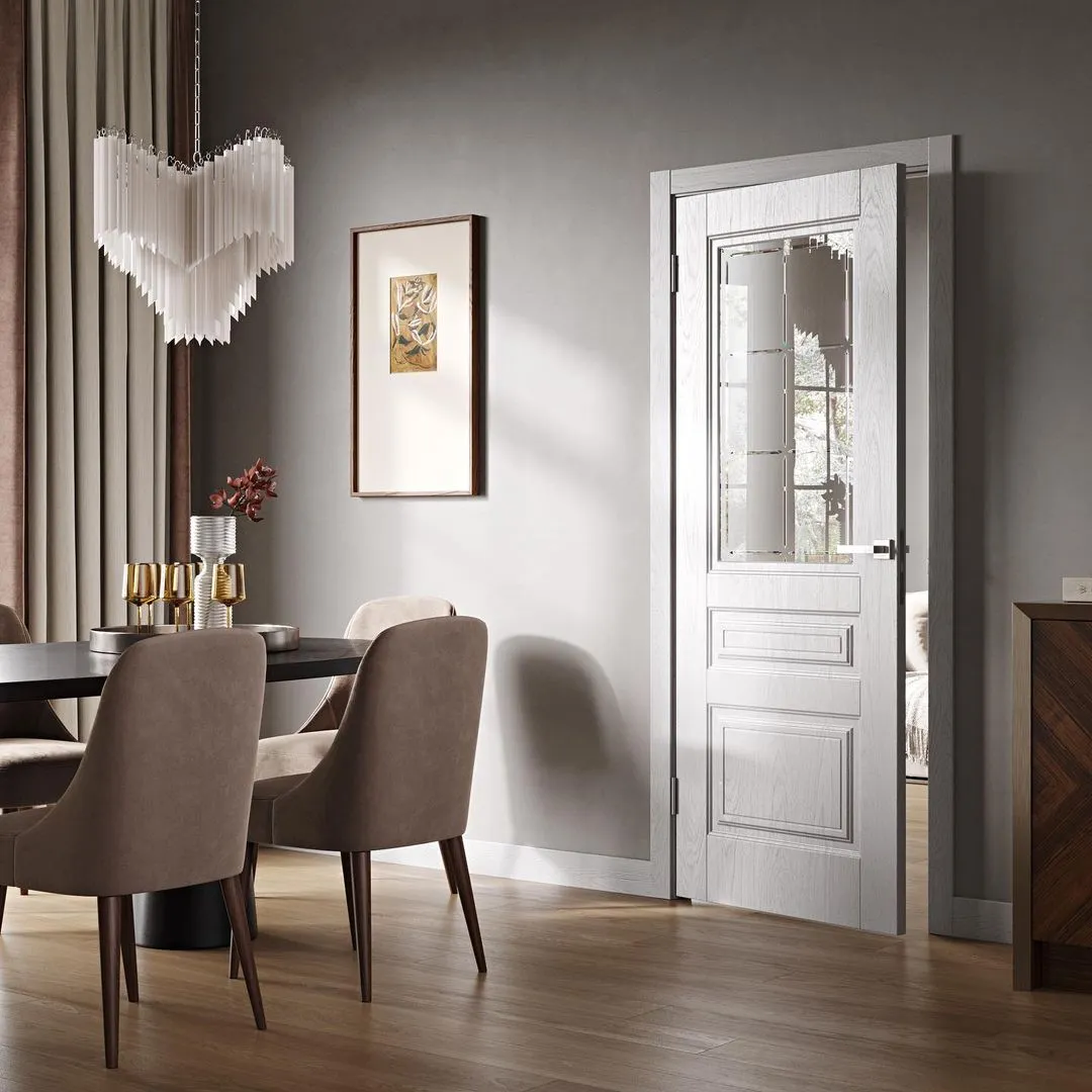 درب داخلی مدرن با پنل شیشهای کد 30578 2 درب داخلی مدرن با پنل شیشهای