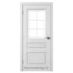 درب داخلی مدرن با پنل شیشهای