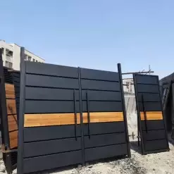 درب فلزی مدرن حیاط ترکیب چوب و فلز - کد 30179 3 درب فلزی مدرن حیاط ترکیب چوب و فلز - کد 30179