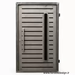 درب فلزی مدرن طرح شیار افقی | استحکام بالا و طراحی خاص کد 30176