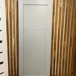 درب داخلی مدرن مدل مینیمال طوسی با شیار افقی کد 30562