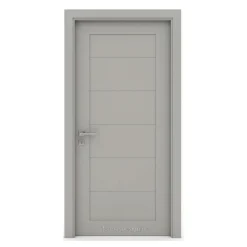 درب داخلی مدرن مدل مینیمال طوسی با شیار افقی کد 30562