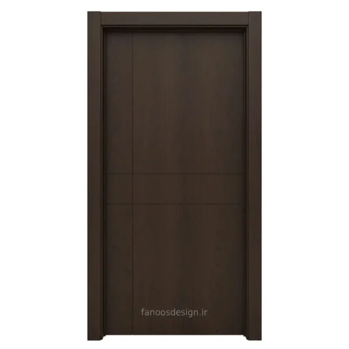 درب مخفی مدرن با پنل چوبی تیره و طراحی دیوارکوب اسلیتدار کد 30571 7 درب مخفی مدرن با پنل چوبی تیره