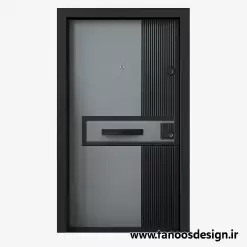 خرید درب مدرن دو رنگ مشکی طوسی | قیمت و مشخصات