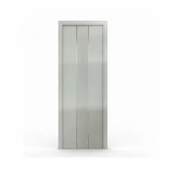 درب اتاقی MDF سفید مدل مدرن با خطوط عمودی