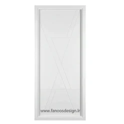 درب مدرن سفید با طراحی هندسی