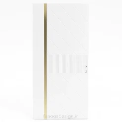 درب سفید مدرن با نوار طلایی | خرید درب لوکس طراحی خاص از فانوس دیزاین