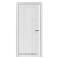 درب مدرن سفید طرح شیار عمودی کد 30689