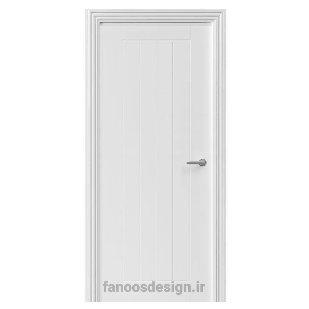درب مدرن سفید طرح شیار عمودی کد 30689 1 درب مدرن سفید طرح شیار عمودی کد 30689