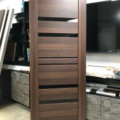 Modern wood design MDF door with horizontal grooves | فانوس دیزاین تولید کننده انواع درب اتاق ، ضد سرقت، درب ورودی و ضد آل