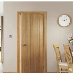 Modern wooden door in light walnut color 2 | فانوس دیزاین تولید کننده انواع درب اتاق ، ضد سرقت، درب ورودی و ضد آل