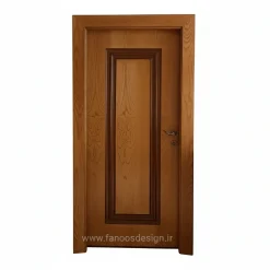 کدام جنس درب داخلی دوام بیشتری دارد؟ راهنمای خرید درب MDF، PVC و HDF 6 درب چوبی مدرن با پنل مرکزی تیره