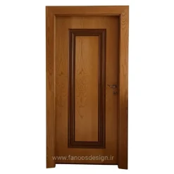 درب چوبی مدرن با پنل مرکزی تیره کد 30402