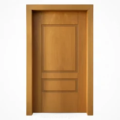 درب چوبی مدرن با چهار قاب ساده | طراحی مینیمال و لوکس | فانوس دیزاین