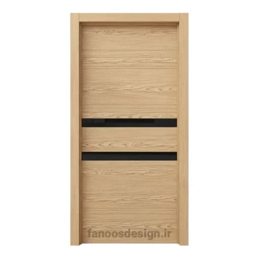 درب چوبی مدرن با نوار مشکی براق کد 30534 8 درب چوبی مدرن با نوار مشکی براق – مدل افقی و طراحی لوکس فانوس دیزاینکد 30534