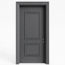 درب داخلی طوسی کلاسیک ساده | خرید درب MDF مدرن از فانوس دیزاین