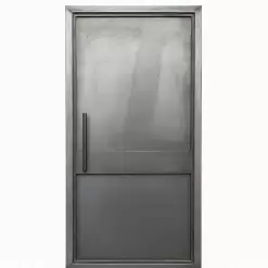 درب آهنی انباری ساده طوسی تیره با ساختار مقاوم کد 30171